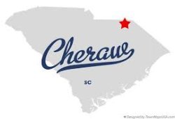 An image of the state of South Carolina with Cheraw written across it