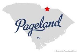 An image of the state of South Carolina with Pageland written across it