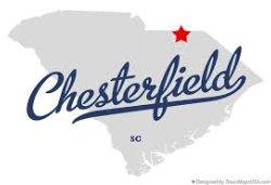 An image of the state of South Carolina with Chesterfield written across it